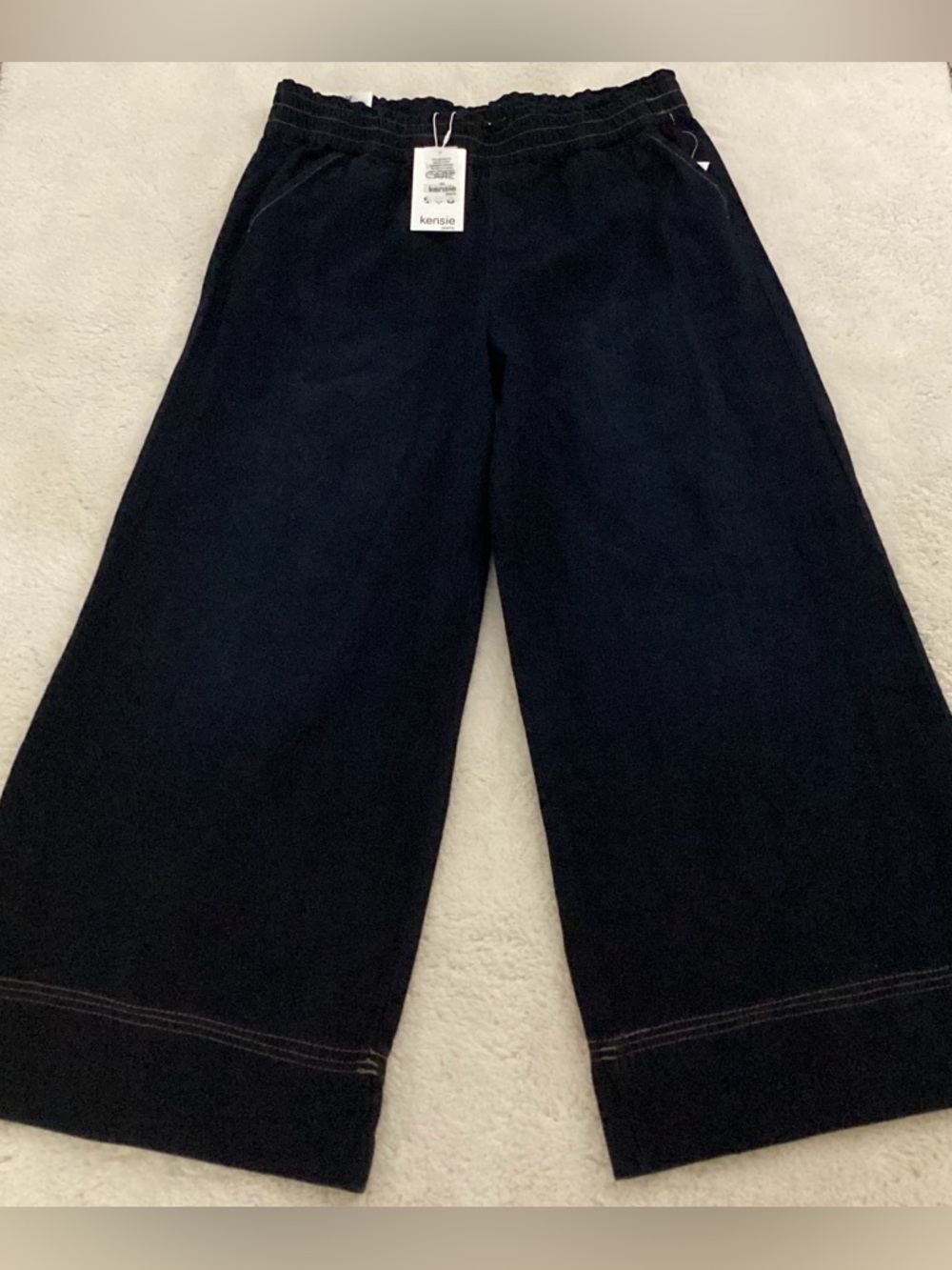Kensie Wide-Leg Blue Jeans Size L